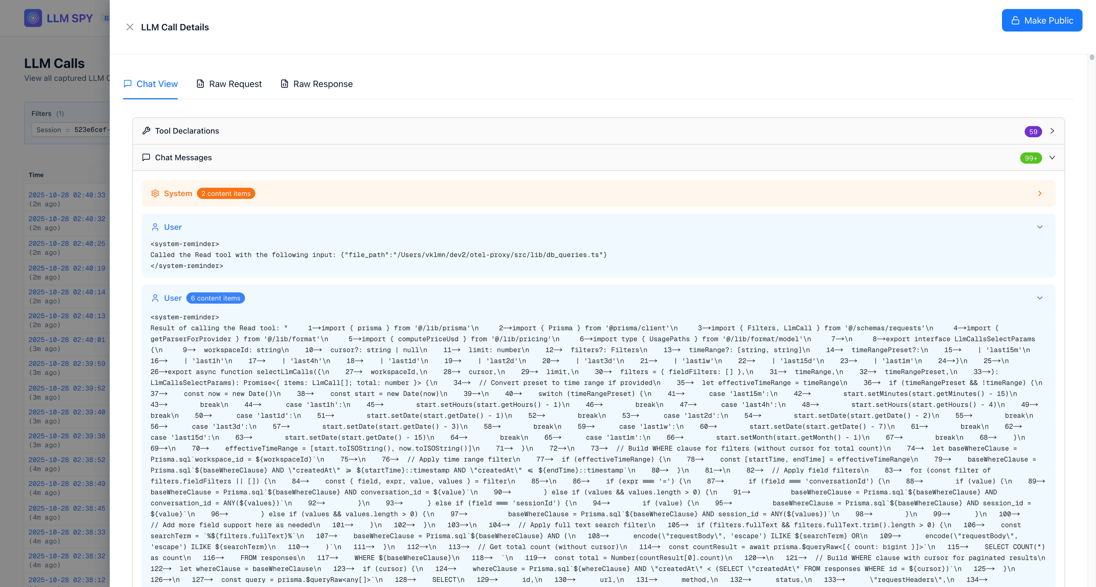 Detailed request analytics and insights